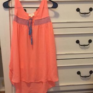 Everly Pink Sleeveless Blouse